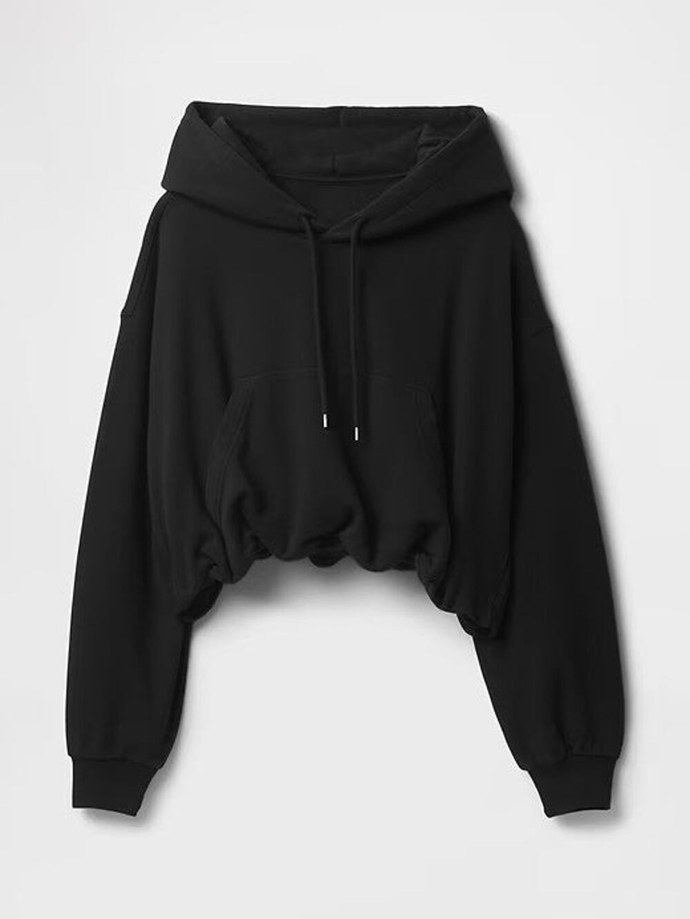 GAP Heavyweight French Terry Cropped Bubble Hoodie - L